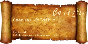 Csernai Ádám névjegykártya