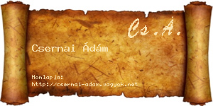 Csernai Ádám névjegykártya